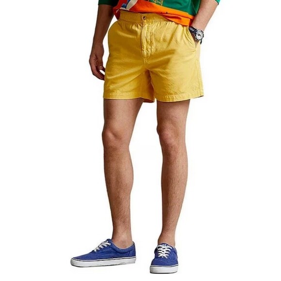 NEW Ralph Lauren Polo Mens 5" Stretch Classic Fit Chino Short Yellow XXL Preppy - Picture 2 of 15